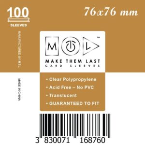 MTL Sleeves 76x76mm 100pcs Soft