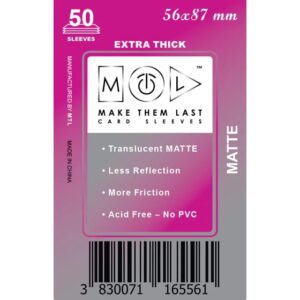 MTL Sleeves 56x87mm 50pcs Thick Matte