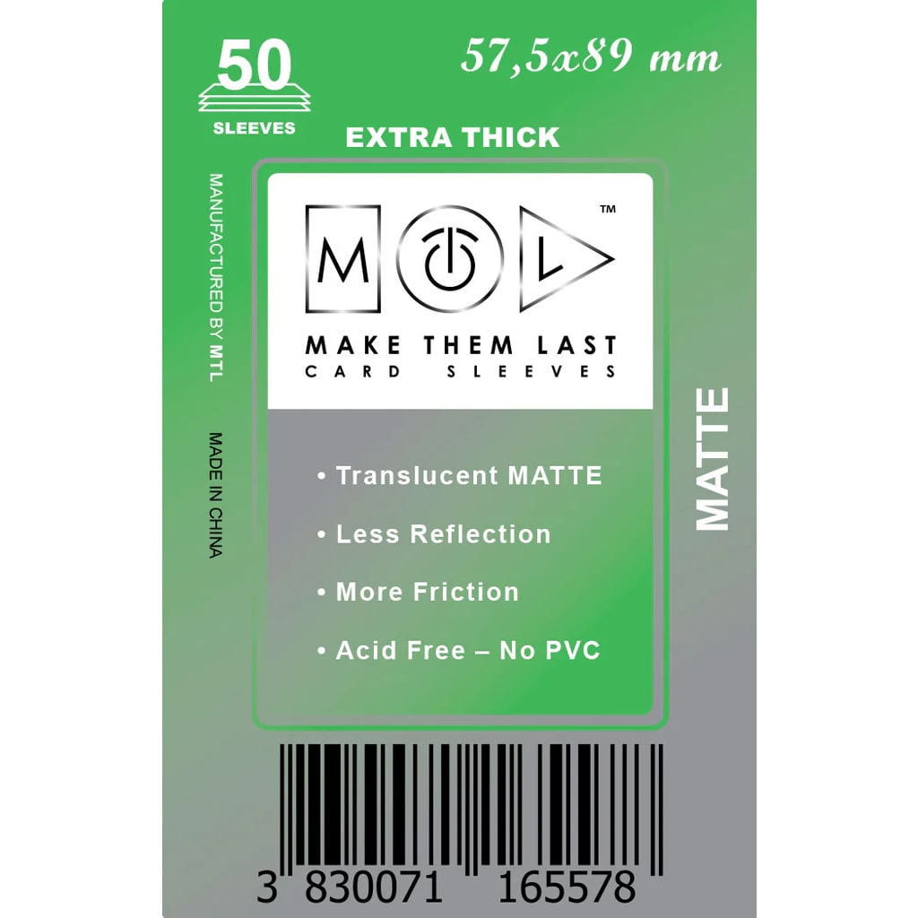 MTL Sleeves 57,5x89mm 50pcs Thick Matte