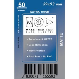 MTL Sleeves 59x92mm 50pcs Thick Matte