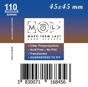 MTL Sleeves 45x45mm 110pcs Soft