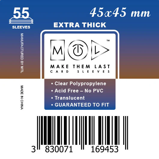 MTL Sleeves 45x45mm 55pcs Thick